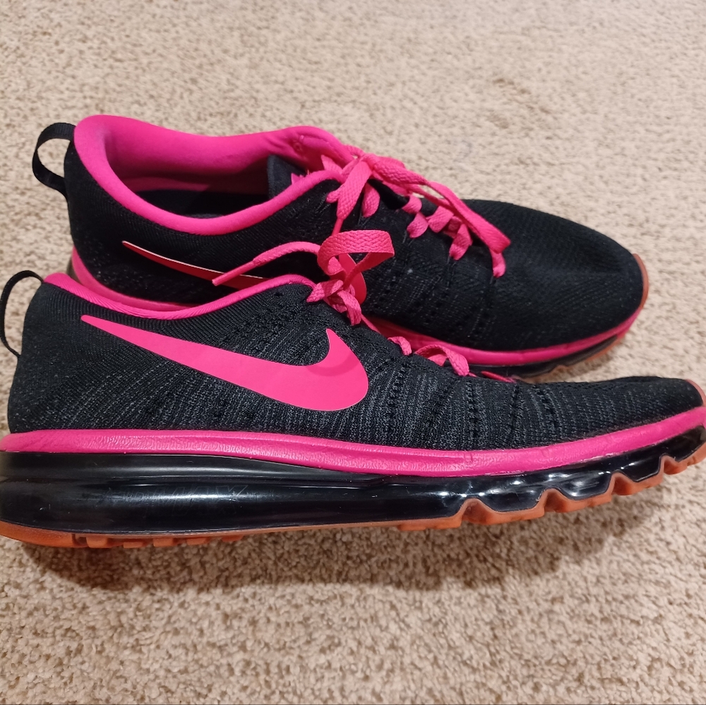 Nike Air Flyknit Max ID/By You Mens Sz 11 Black / Pink 845615-993